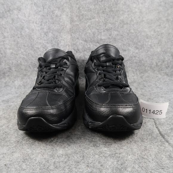Fila Shoes Mens 8 Athletic Trainer Comfort Sneaker Black Leather Casual Active - Picture 4 of 12